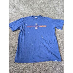 Vintage 2008 New York Mets CSA Blue Graphic T-Shirt Distressed Paint Splatter L